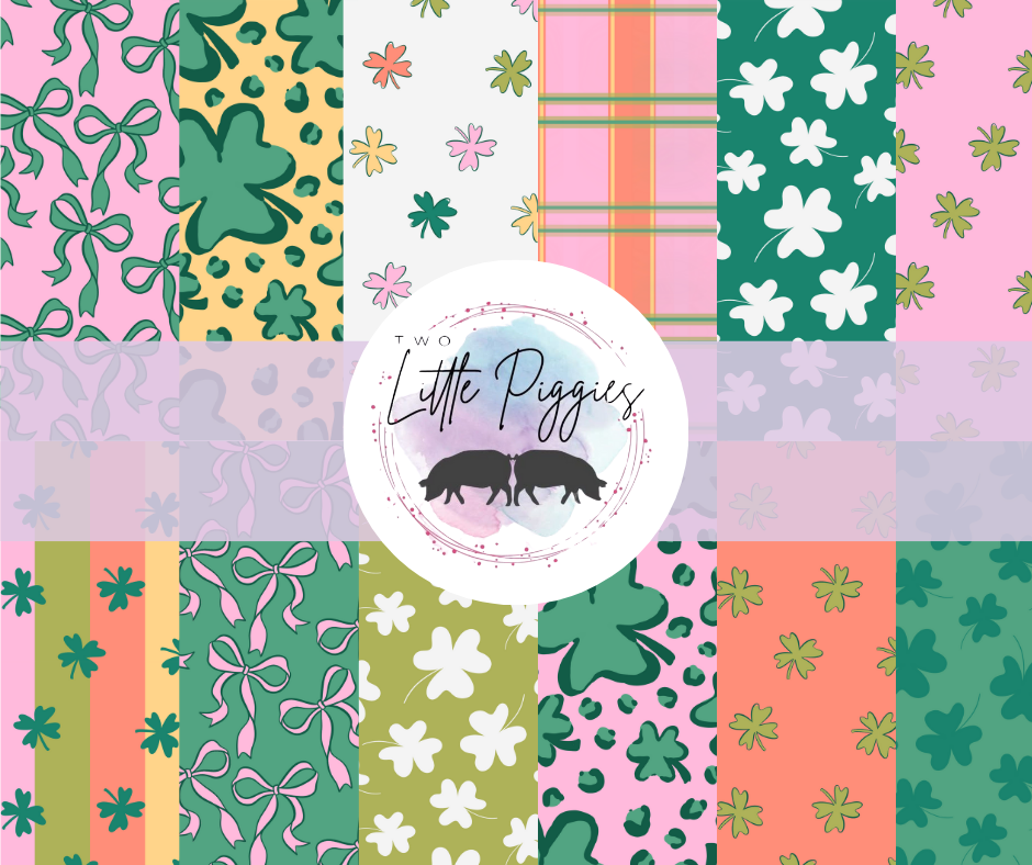 Printed Vinyl - St. Patrick's - Salmon and Green