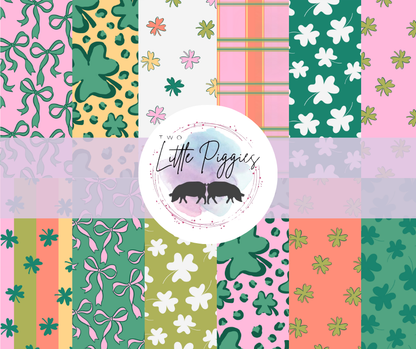 Printed Vinyl - St. Patrick's - Salmon and Green