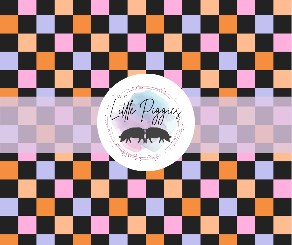 Printed Vinyl - Halloween Checker