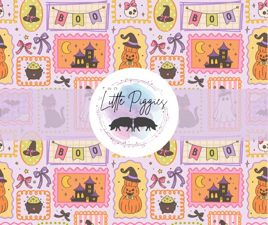 Printed Vinyl - Halloween Frames Pastel