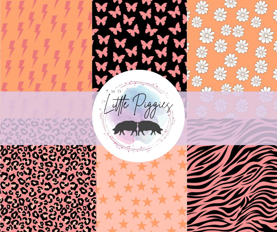 Printed Vinyl - Boho Orange and Pink