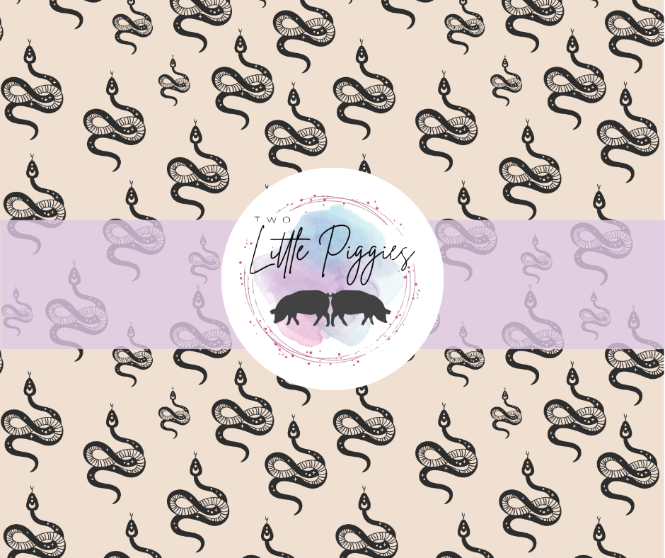 Printed Vinyl - Black and Cream Snakes