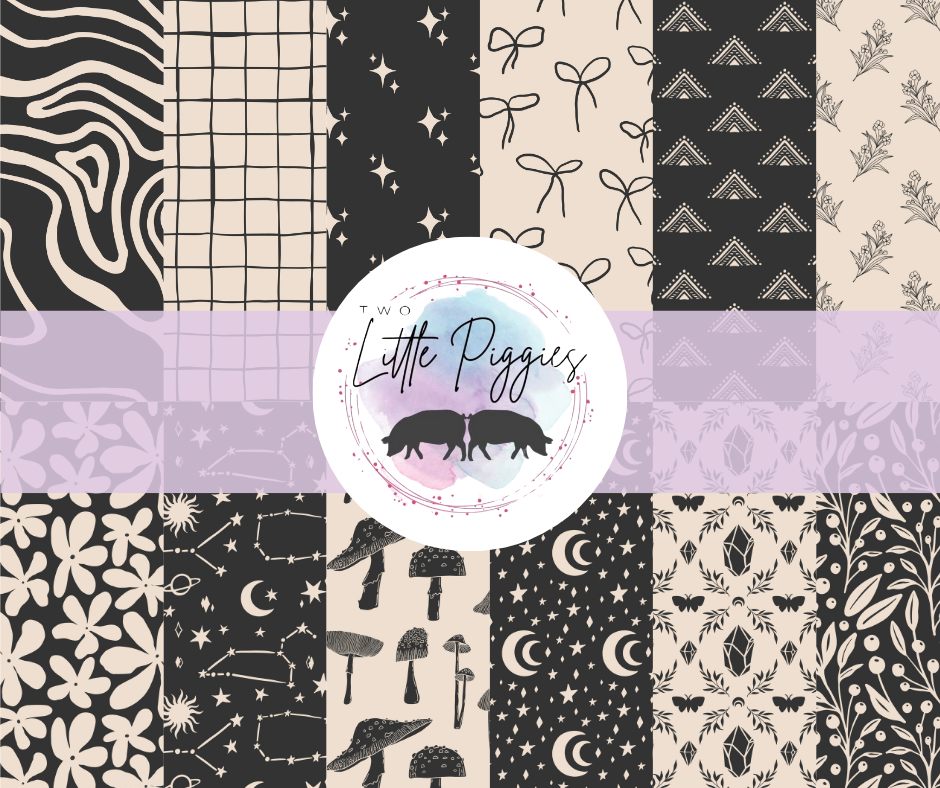 Printed Vinyl - Onyx and Ivory