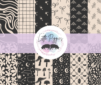 Printed Vinyl - Onyx and Ivory