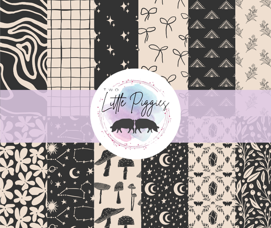 Printed Vinyl - Onyx and Ivory