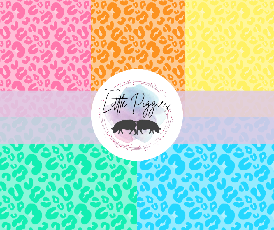 Printed Vinyl - Neon Leopard