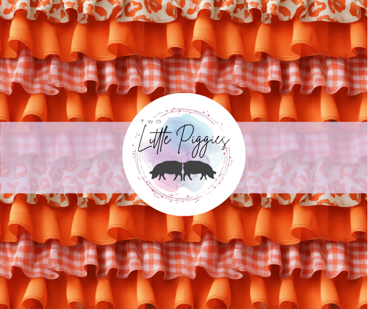 Printed Vinyl - Orange Ruffle