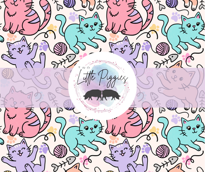 Printed Vinyl - Playful Kitty