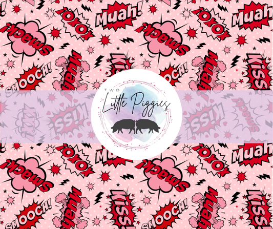 Printed Vinyl - Valentine - Comic Kiss
