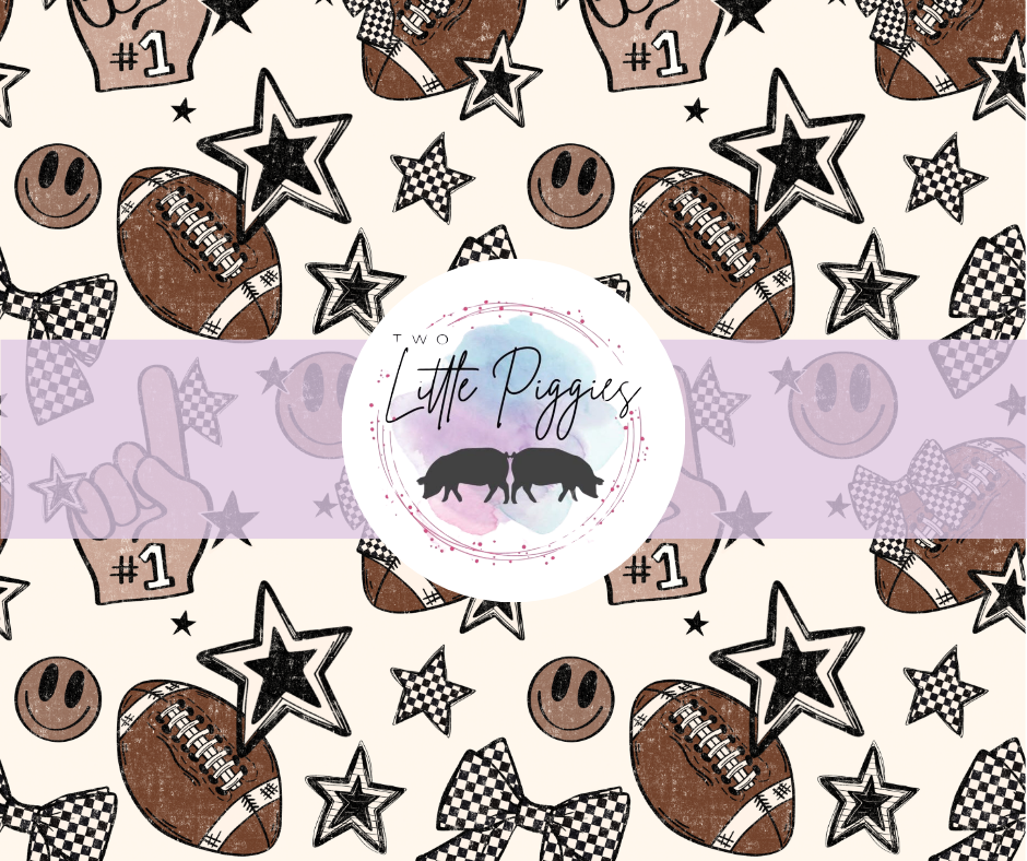 Printed Vinyl - Checkered Football