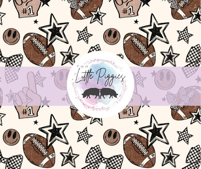 Printed Vinyl - Checkered Football