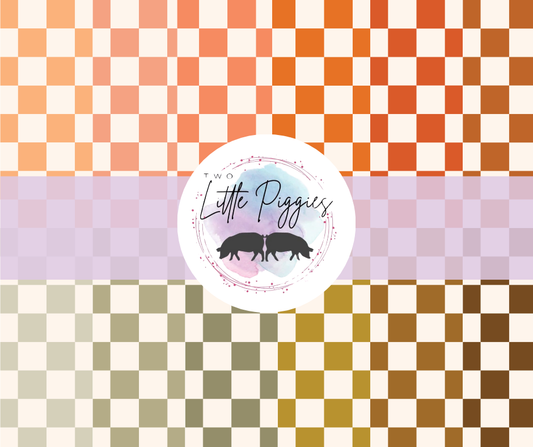 Printed Vinyl - Checkers - Boho Muted