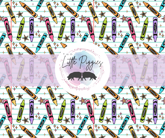 Printed Vinyl - Crayon Notebook