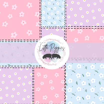 Printed Vinyl -Patchwork - Spring Flowers