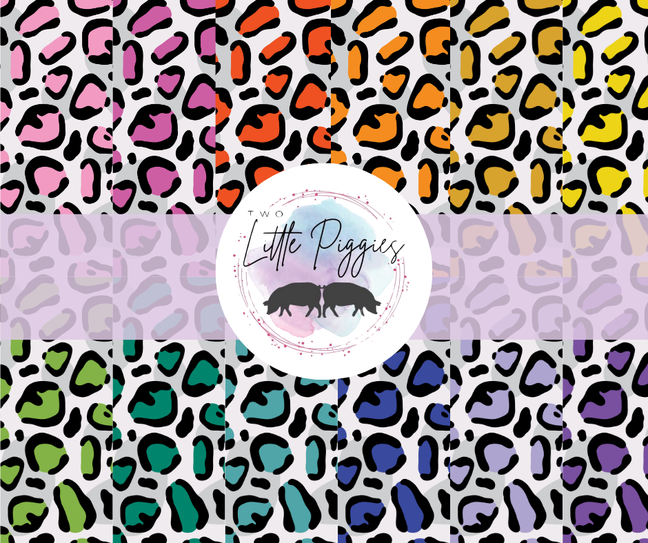 Printed Vinyl - Leopard Rainbow