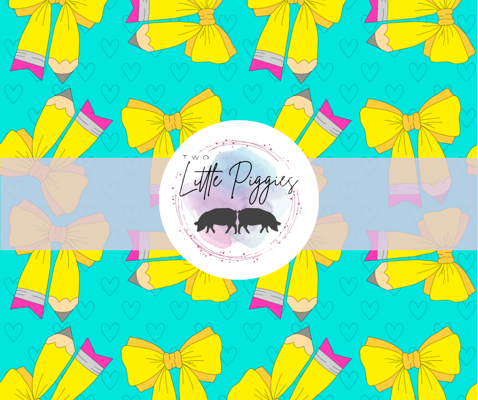 Printed Vinyl - Back to School - Pencil Bows