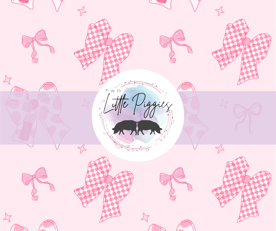 Printed Vinyl - Pink Western Bows