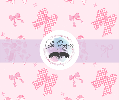 Printed Vinyl - Pink Western Bows