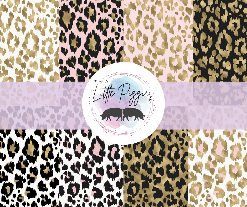Printed Vinyl - Blush and Gold Leopard