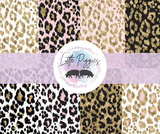 Printed Vinyl - Blush and Gold Leopard