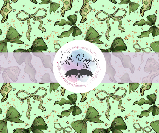 Printed Vinyl - St. Patrick's - Clover Bows