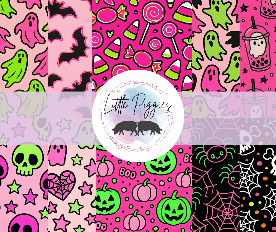 Printed Vinyl - Halloween - Neon Halloween