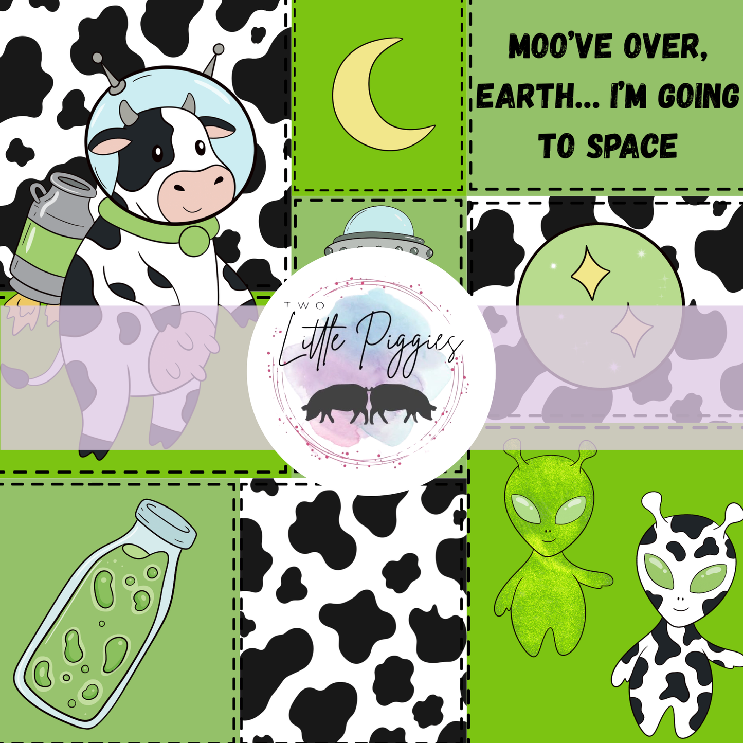 Printed Vinyl - Patchwork - I'm Going to Space