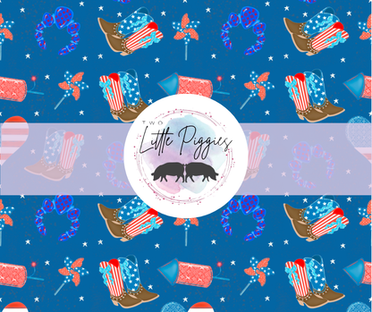 Printed Vinyl - 4th of July -RWB Cowboy Boots