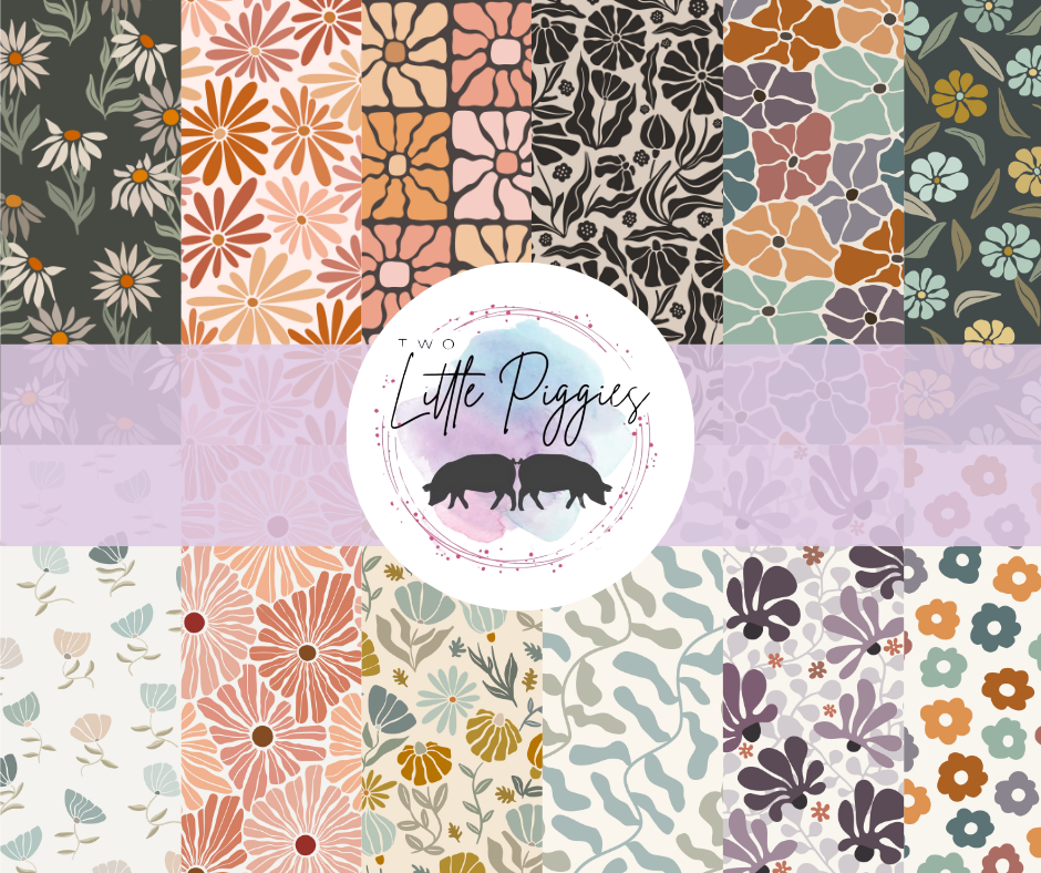 Printed Vinyl - Retro Floral