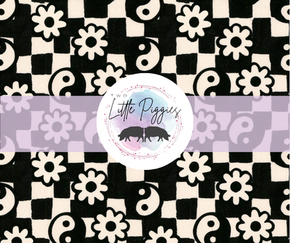 Printed Vinyl - Black and White Peace