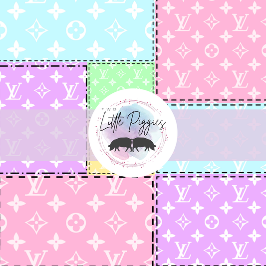 Printed Vinyl -Patchwork - Spring LV