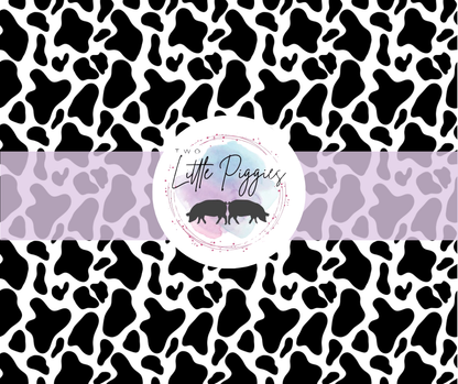 Printed Vinyl - Black Cow Print