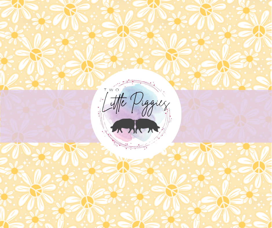 Printed Vinyl - Peace Flowers