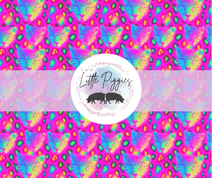 Printed Vinyl - Colorful Neon Leopard