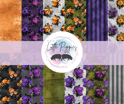 Printed Vinyl - Halloween Floral Collection