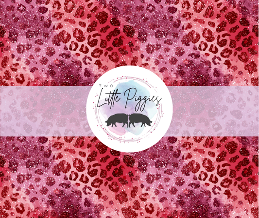 Printed Vinyl - Sparkle Red Leopard