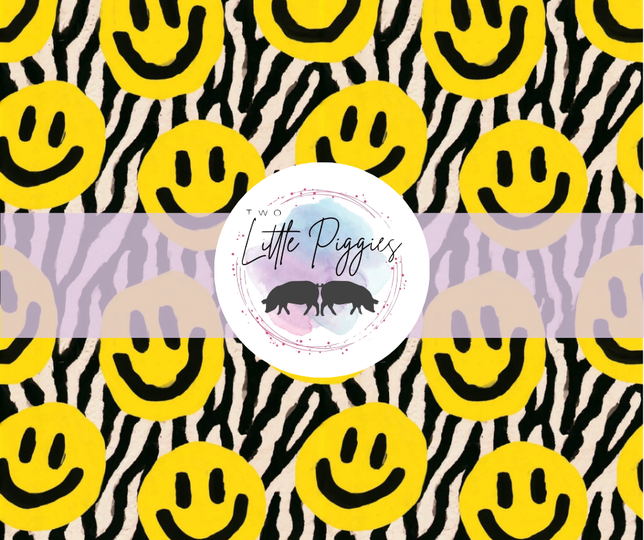Printed Vinyl - Smiley Zebra Print