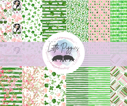 Printed Vinyl - St. Patrick's - Pink and Green