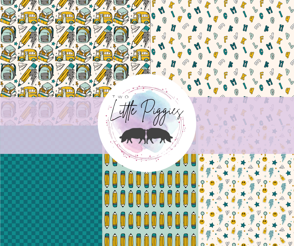 Printed Vinyl - Boho School Teal