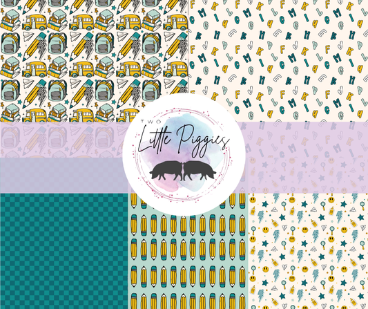 Printed Vinyl - Boho School Teal