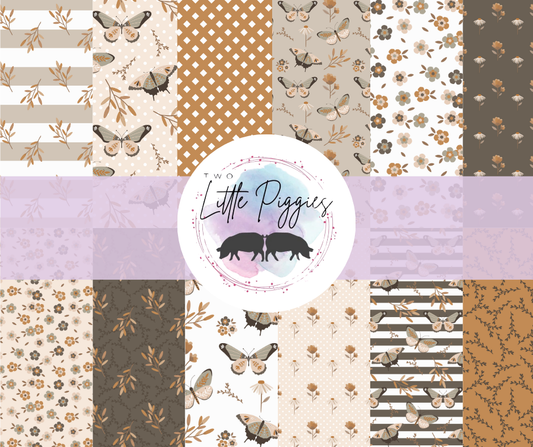 Printed Vinyl - Butterflies in the Garden