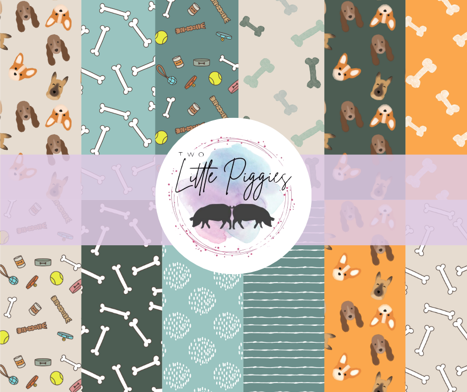 Printed Vinyl - Cute Dogs