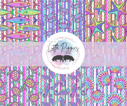 Printed Vinyl - Neon Ocean