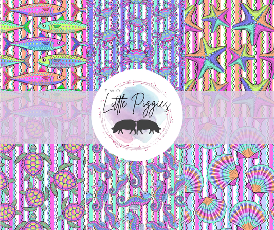 Printed Vinyl - Neon Ocean