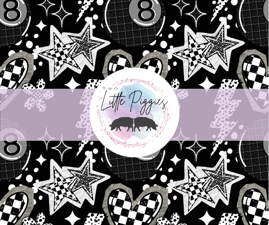 Printed Vinyl - Black and White 8ball