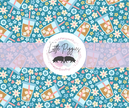 Printed Vinyl - Iced Coffee Floral