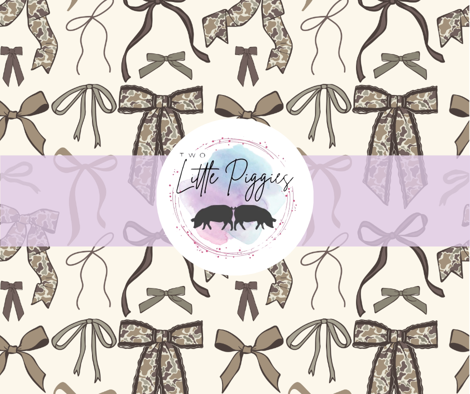 Printed Vinyl - Camo Bows