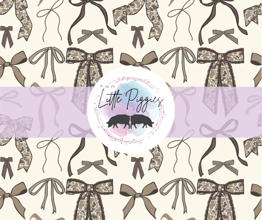 Printed Vinyl - Camo Bows
