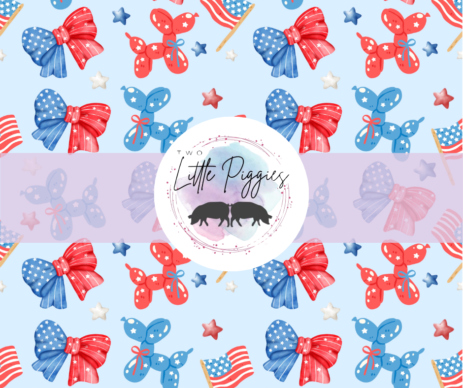 Printed Vinyl - 4th of July -RWB Balloon Dog