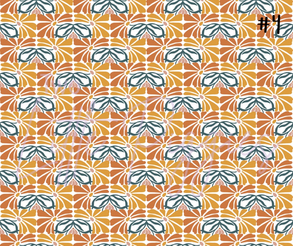 Printed Vinyl - Autumn Groovy Bloom